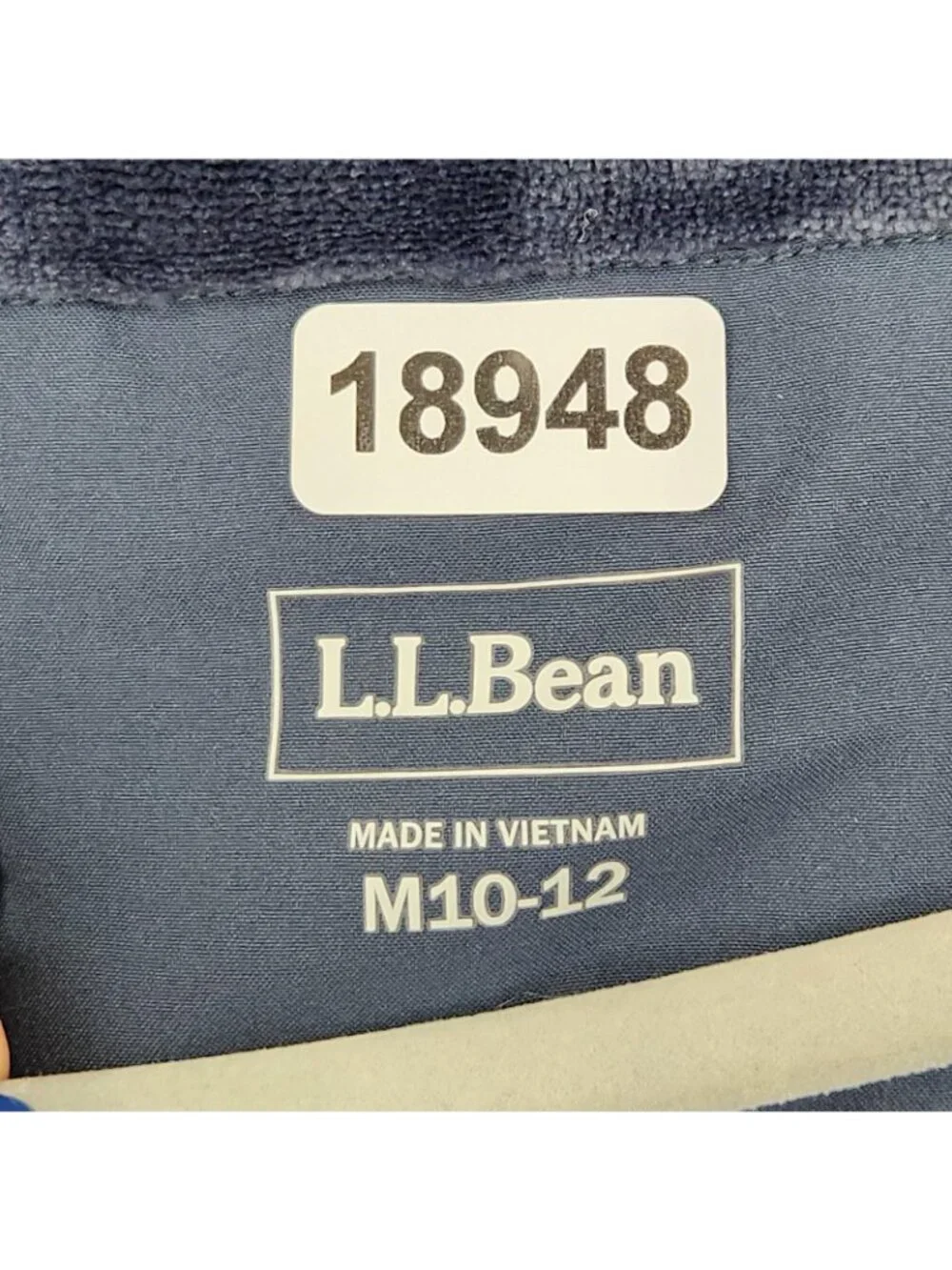 LL Bean Jacket Kids 10-12 Blue Insulated Softshell Fleece Lined TEK Winter Ski